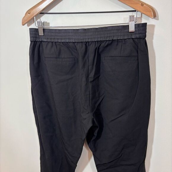 Eileen Fisher, The Fisher Project, Black Tapered Wool Pant Silk Waistband Medium - Picture 5 of 12